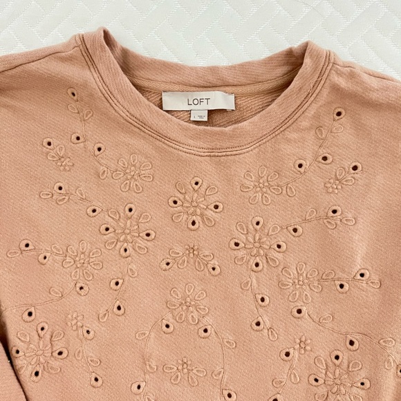 LOFT Eyelet Sweatshirt - Picture 3 of 4